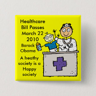 BADGE CARRÉ 5 CM PASSAGES DE SOINS DE SANTÉ