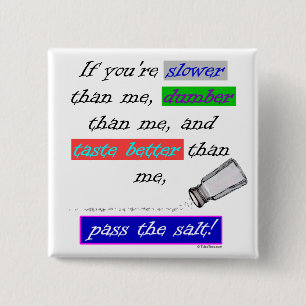 Badge Carré 5 Cm Passer le sel