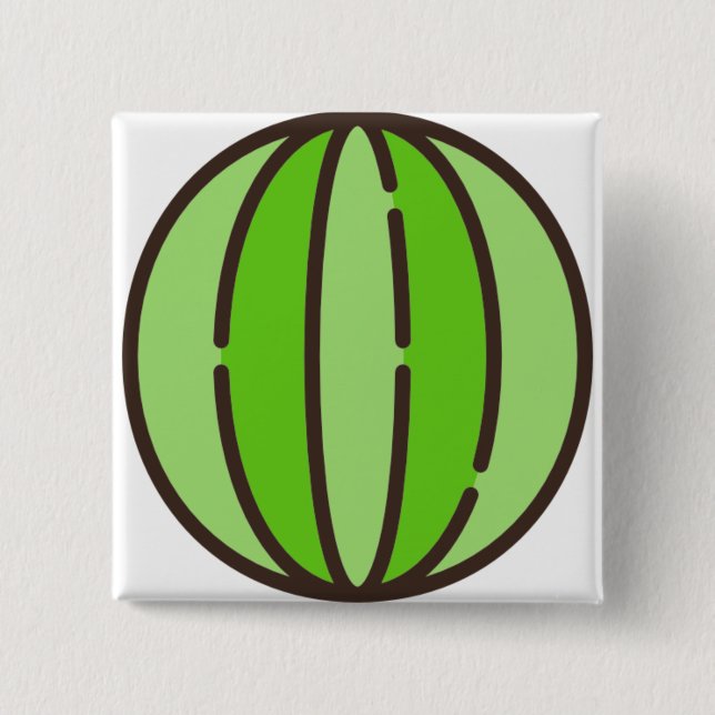 Badge Carré 5 Cm pastèque (Devant)