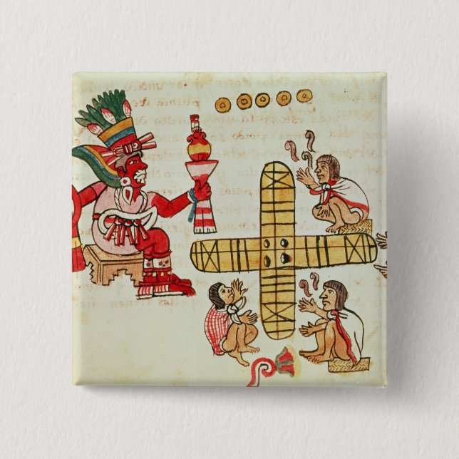 Badge Carré 5 Cm Patoli de jeu et le dieu (Devant)