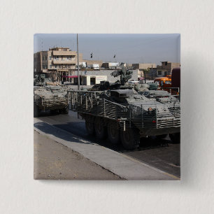 Badge Carré 5 Cm patrouille de soldats