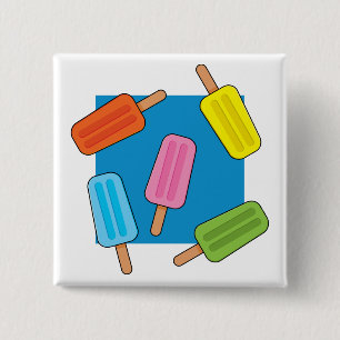 Badge Carré 5 Cm Patters de Popsicles
