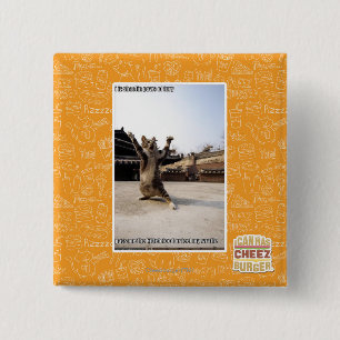 Badge Carré 5 Cm Pattes de shaolin de l'iz I de fureur