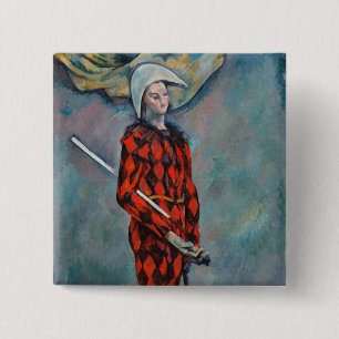 Badge Carré 5 Cm Paul Cezanne - Arlequin
