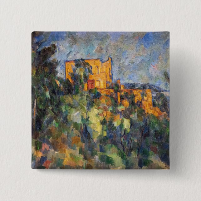 Badge Carré 5 Cm Paul Cezanne - Château Noir (Devant)