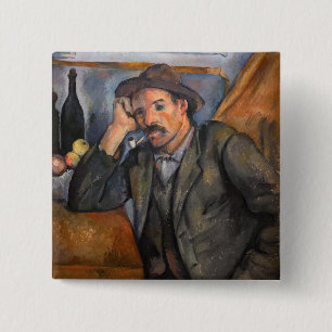Badge Carré 5 Cm Paul Cezanne - Fumeur