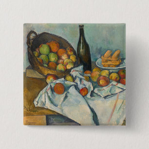 Badge Carré 5 Cm Paul Cezanne - Le panier de pommes
