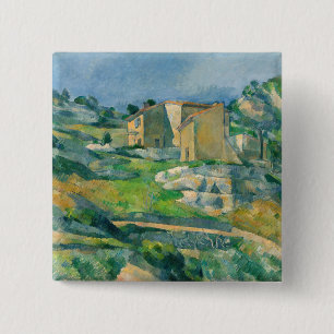 Badge Carré 5 Cm Paul Cezanne - Maisons en Provence, Vallée du Riau