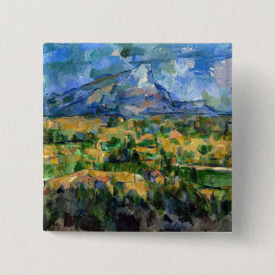 Badge Carré 5 Cm Paul Cezanne - Mont Sainte-Victoire