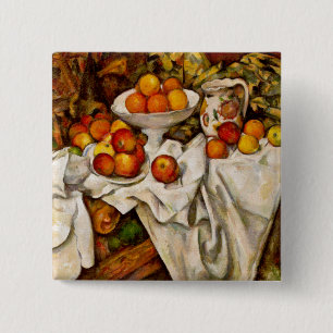 Badge Carré 5 Cm Paul Cézanne - Pommes et Oranges