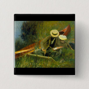 Badge Carré 5 Cm Paul Helieu par John Singer Sargent