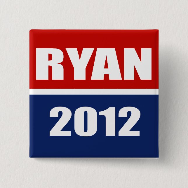 Badge Carré 5 Cm Paul Ryan 2012 (Devant)