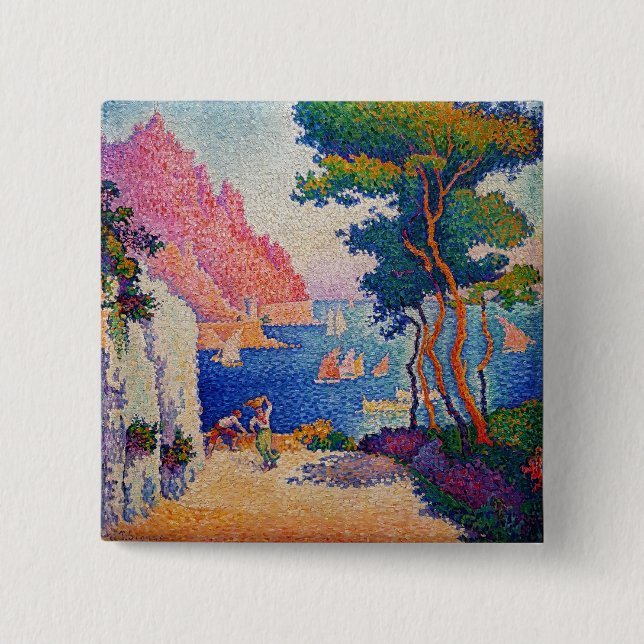 Badge Carré 5 Cm Paul Signac - Capo di Noli (Devant)