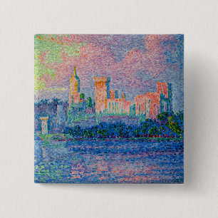 Badge Carré 5 Cm Paul Signac - Le Palais des Papes, Avignon