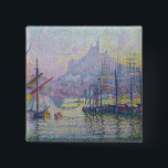 Badge Carré 5 Cm Paul Signac - Notre-Dame de la Garde, Marseille<br><div class="desc">Notre-Dame de la Garde,  Marseille / La Bonne Mere - Paul Signac,  1905-1906</div>