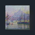 Badge Carré 5 Cm Paul Signac - Notre-Dame de la Garde, Marseille<br><div class="desc">Notre-Dame de la Garde,  Marseille / La Bonne Mere - Paul Signac,  1905-1906</div>
