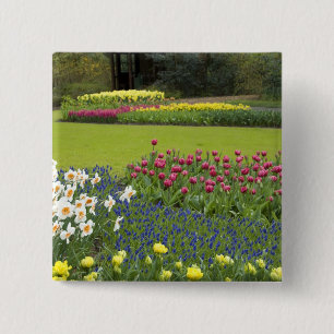 Badge Carré 5 Cm Pays-Bas aka Hollande), Lisse. Keukenhof 5