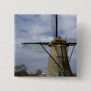 Badge Carré 5 Cm Pays-Bas (alias Holland), Kinderdijk.19