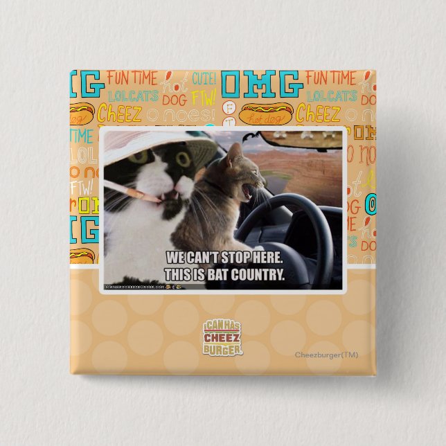 Badge Carré 5 Cm Pays de batte (Devant)