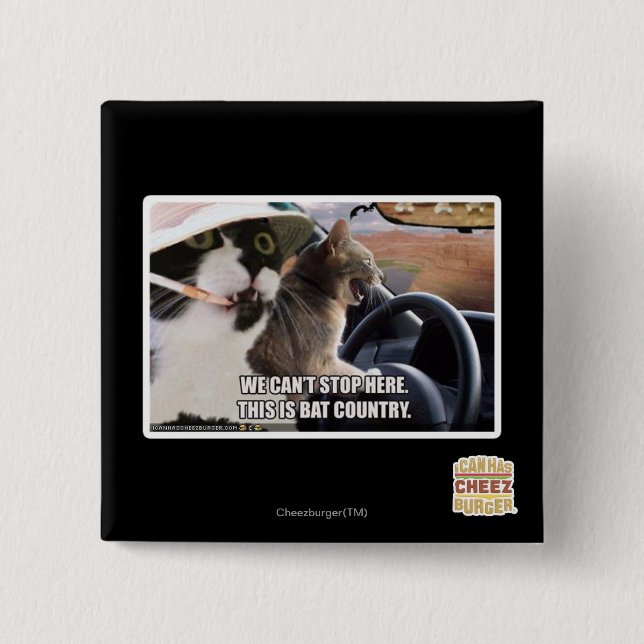 Badge Carré 5 Cm Pays de batte (Devant)