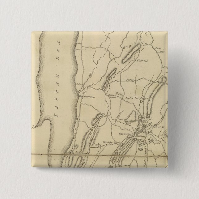 Badge Carré 5 Cm Pays de Frog's Point à Croton River (Devant)