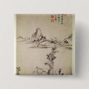 Badge Carré 5 Cm Paysage