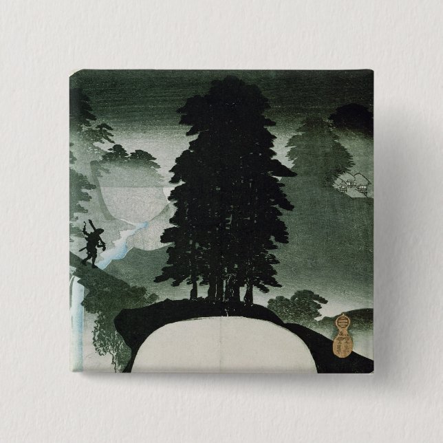 Badge Carré 5 Cm Paysage (Devant)
