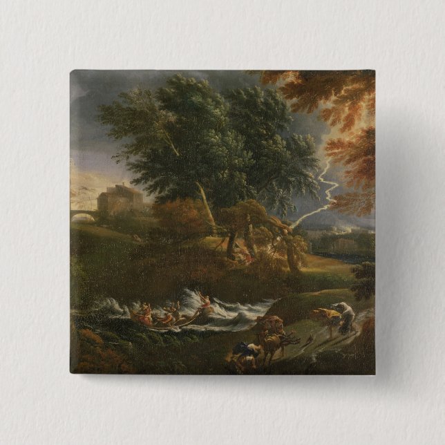 Badge Carré 5 Cm Paysage 2 (Devant)