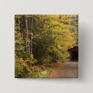 Badge Carré 5 Cm paysage d'automne, Vermont, États-Unis 4