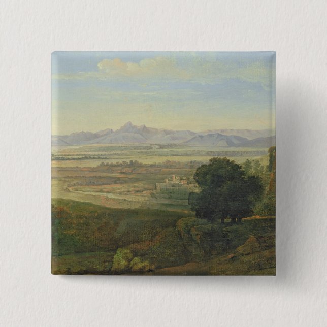 Badge Carré 5 Cm Paysage de la Campanie (Devant)