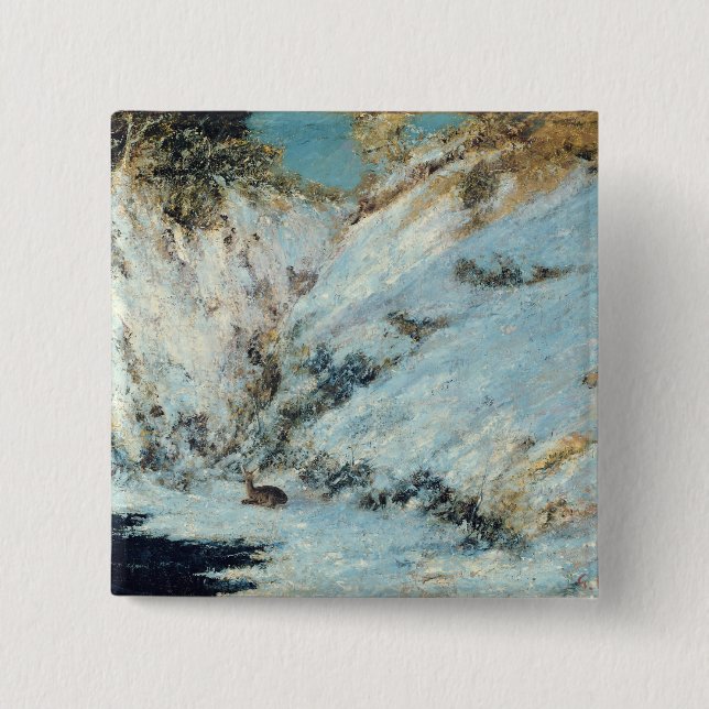 Badge Carré 5 Cm Paysage de Milou, 1866 (Devant)