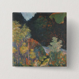 Badge Carré 5 Cm Paysage de Paul Gauguin  