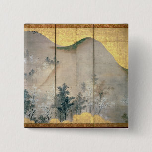 Badge Carré 5 Cm Paysage de ressort