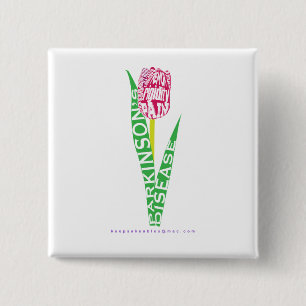 Badge Carré 5 Cm PD Wordy Tulip