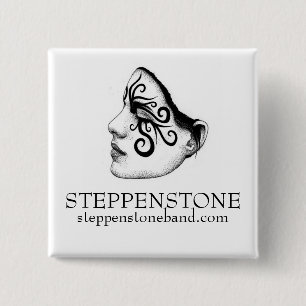 Badge Carré 5 Cm Pdf de visage de fille d'été, STEPPENSTONE,