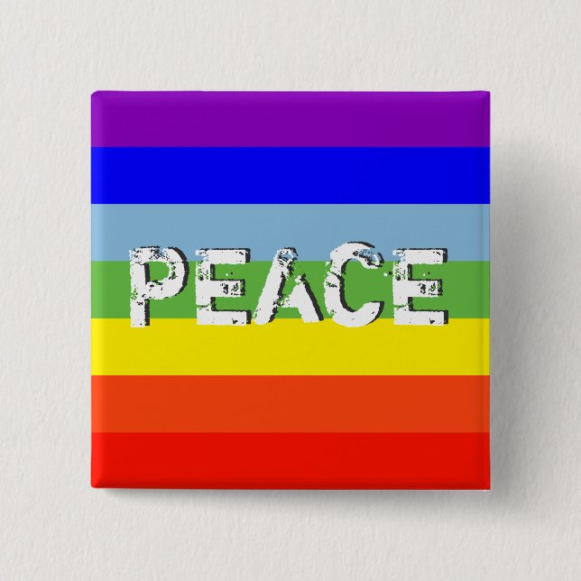 BADGE CARRÉ 5 CM PEACE (Devant)