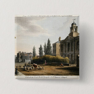 Badge Carré 5 Cm Péage de route de cour de Tottenham