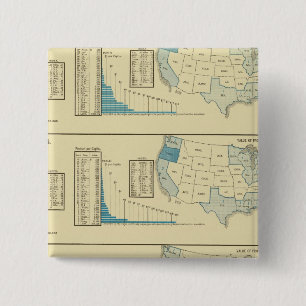 Badge Carré 5 Cm Pêche