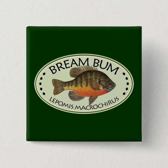 Badge Carré 5 Cm Pêche à la morue (Devant)