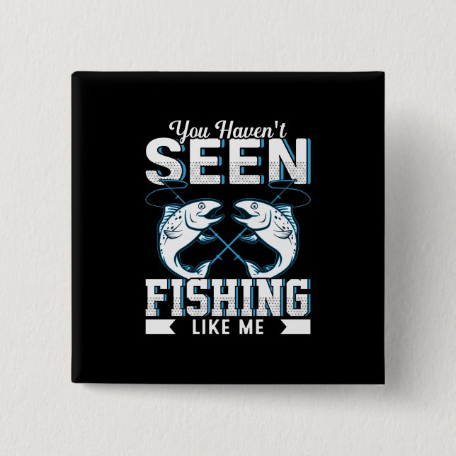 Badge Carré 5 Cm Pêche-cadeau Fisher Comme Moi (Devant)