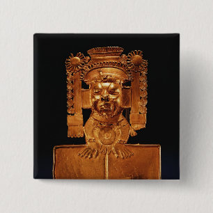 Badge Carré 5 Cm Pectoral du dieu Xipe Totec