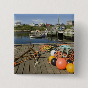 Badge Carré 5 Cm Peggy's Cove, Nouvelle-Écosse, Canada 2