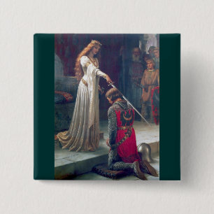 Badge Carré 5 Cm Peinture antique adoubante de chevalier de reine