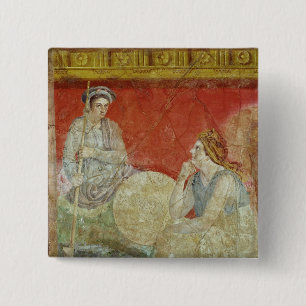 Badge Carré 5 Cm Peinture de la villa Boscoreale