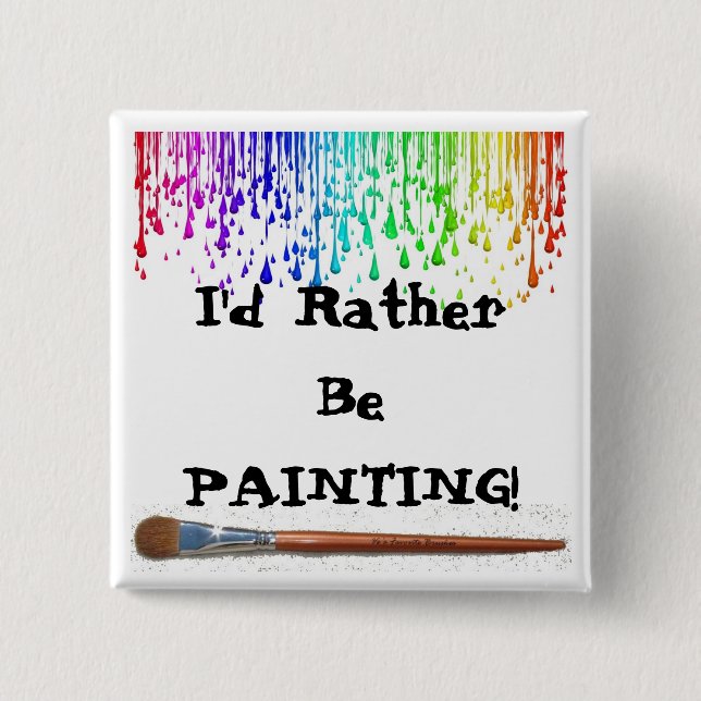 Badge Carré 5 Cm peinture plutôt du bouton (Devant)