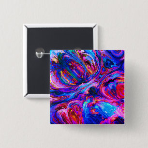 Badge Carré 5 Cm Peintures à teintes pourpres modernes
