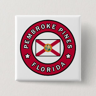 Badge Carré 5 Cm Pembroke Pines Floride