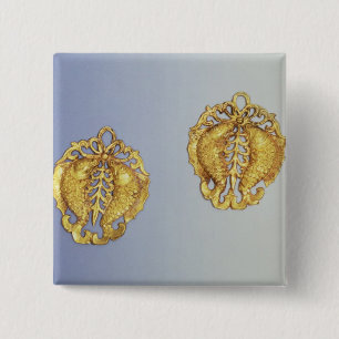 Badge Carré 5 Cm Pendentifs chinois, or de 17 carats plaqué