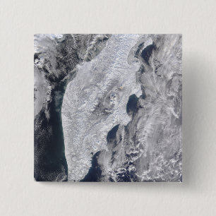 Badge Carré 5 Cm Péninsule de Kamchatka, Russie orientale 2