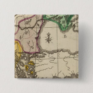 Badge Carré 5 Cm Péninsule des Balkans 3